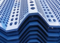 파란색 알루미늄 장벽 패널 바람 먼지 자물쇠 파우더 코팅