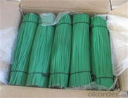 녹색 PVC 코팅 자른 직선 와이어 250mm 길이
