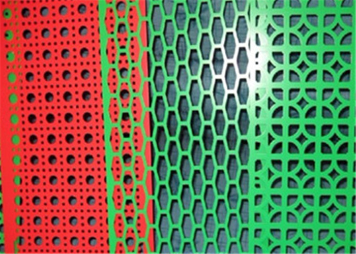 다채로운 PVC 입히는 관통되는 금속 메시, 관통되는 강철 메시 0.5mm 간격
