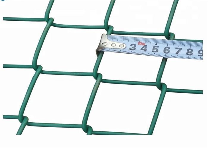 60x60mm 홀 다이아몬드 메쉬를 방어하는 녹색 코팅된 Pvc 체인 링크